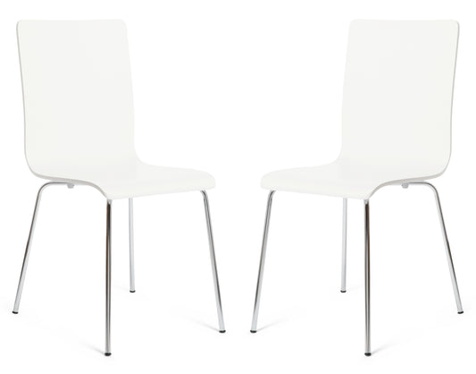 2 White Dining Chairs Madison