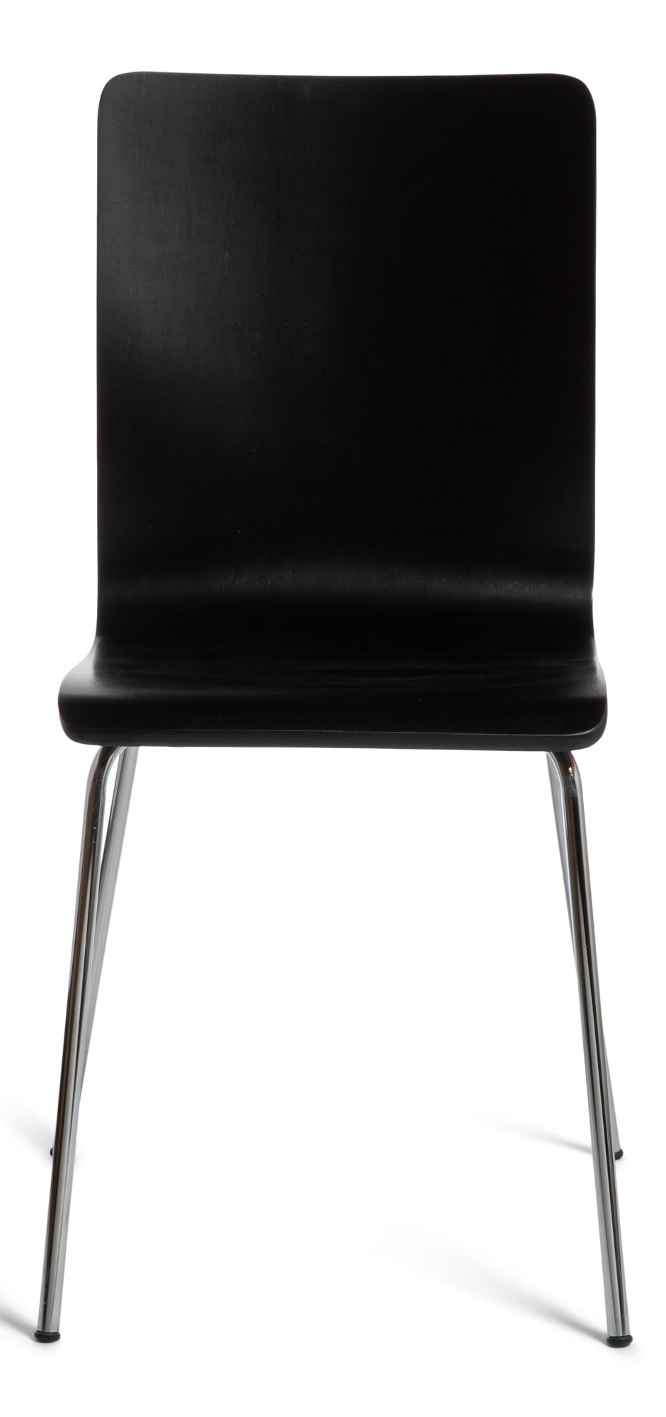 Madison Black and Chrome Dining Chair Front View