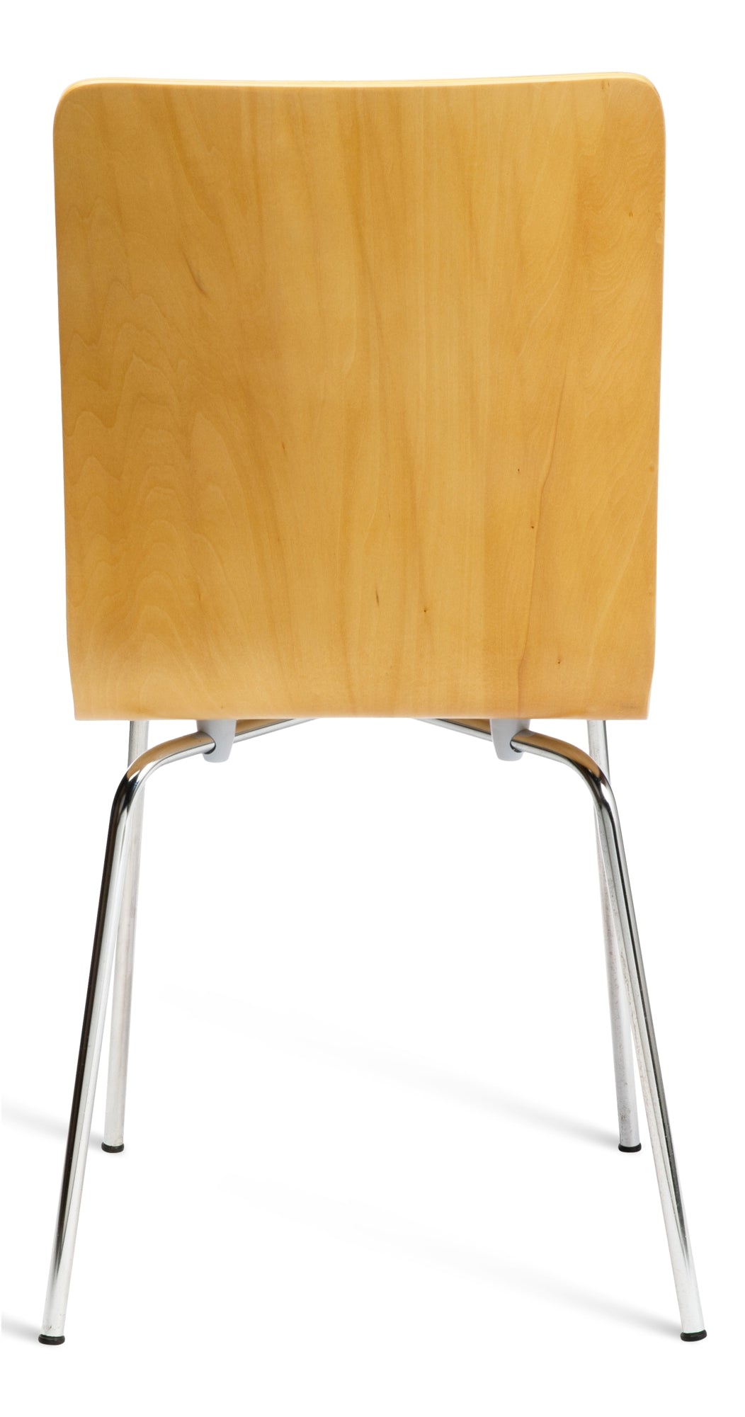 Madison Natural and Chrome Dining Chair Back View