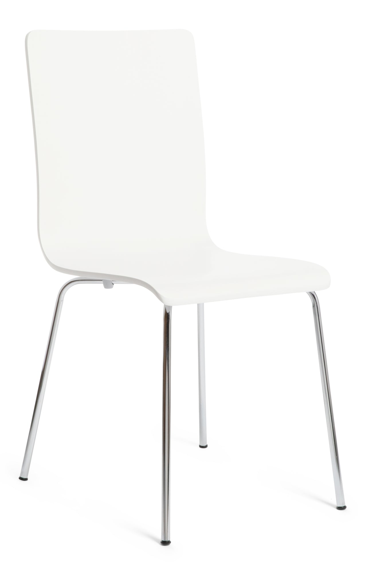 1 Madison White & Chrome Dining Chair