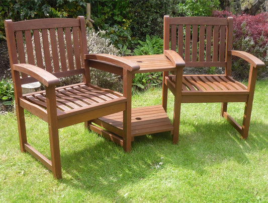 Henley Hardwood Love Seat Garden Bench