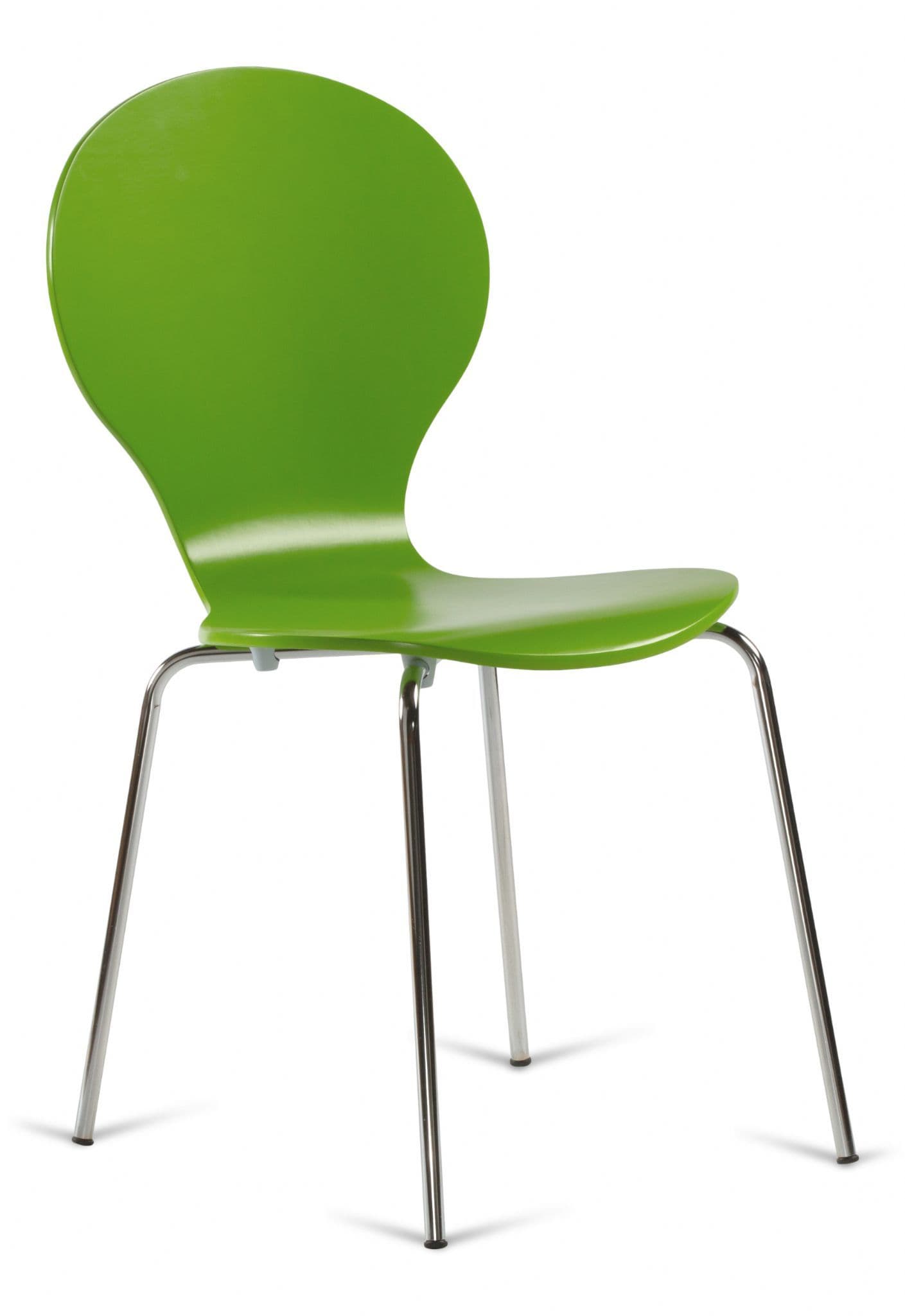 Kimberley Dining Set Natural Table & 2 Green Chairs - Chair Front View