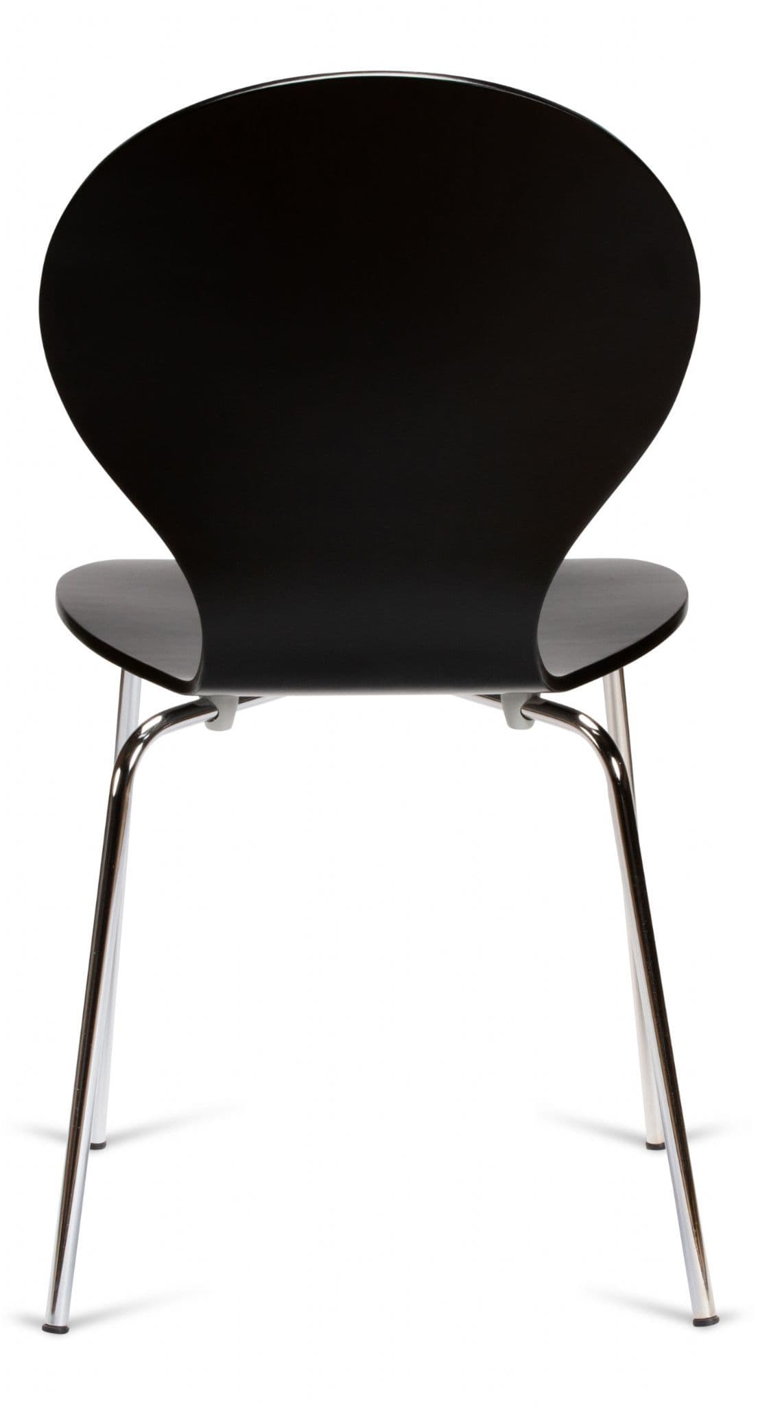 Kimberley Black & Chrome Dining Chairs Rear View