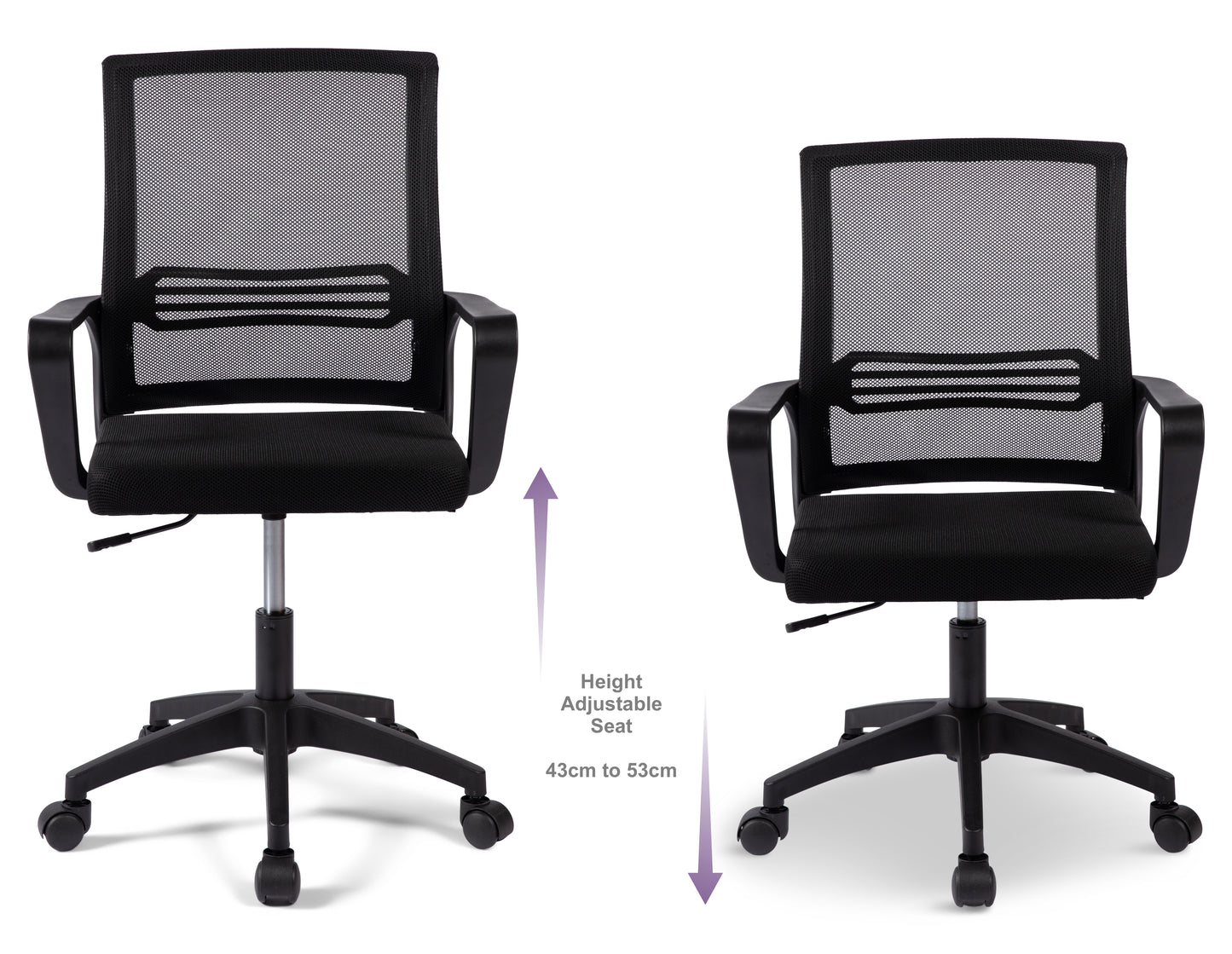 Ashford Mesh Back Home Office Chair Black 1/2 Price Deal