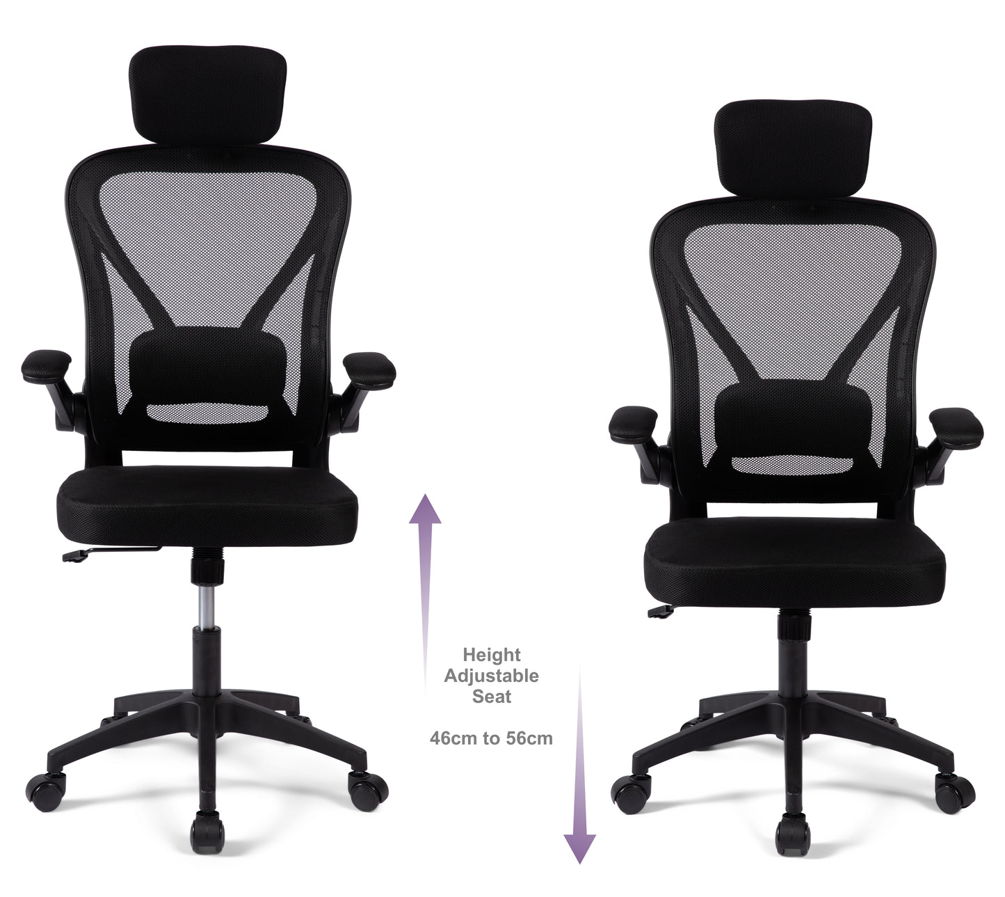 Litton Mesh Back Home Office Chair Black 1/2 Price Deal