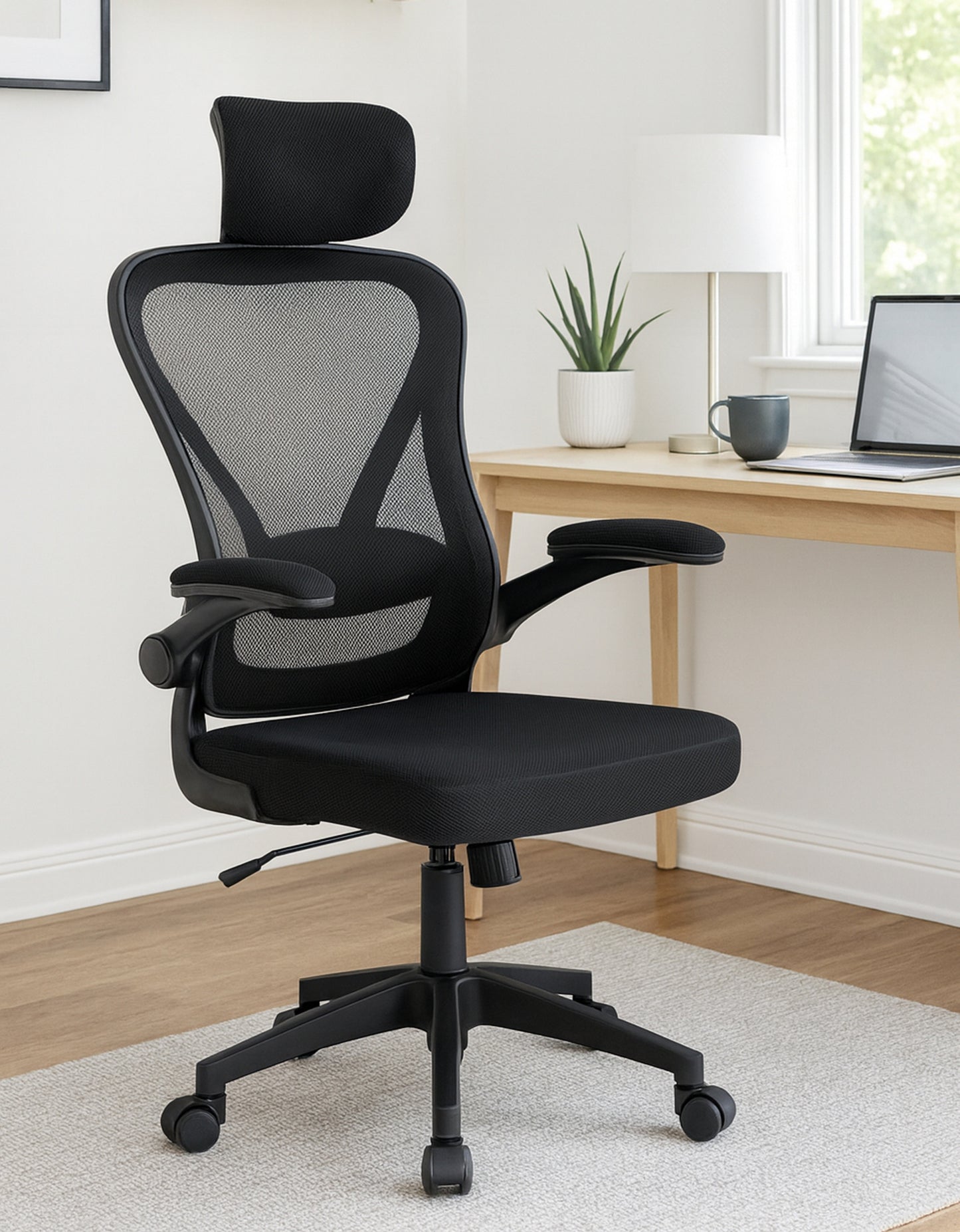 Litton Mesh Back Home Office Chair Black 1/2 Price Deal