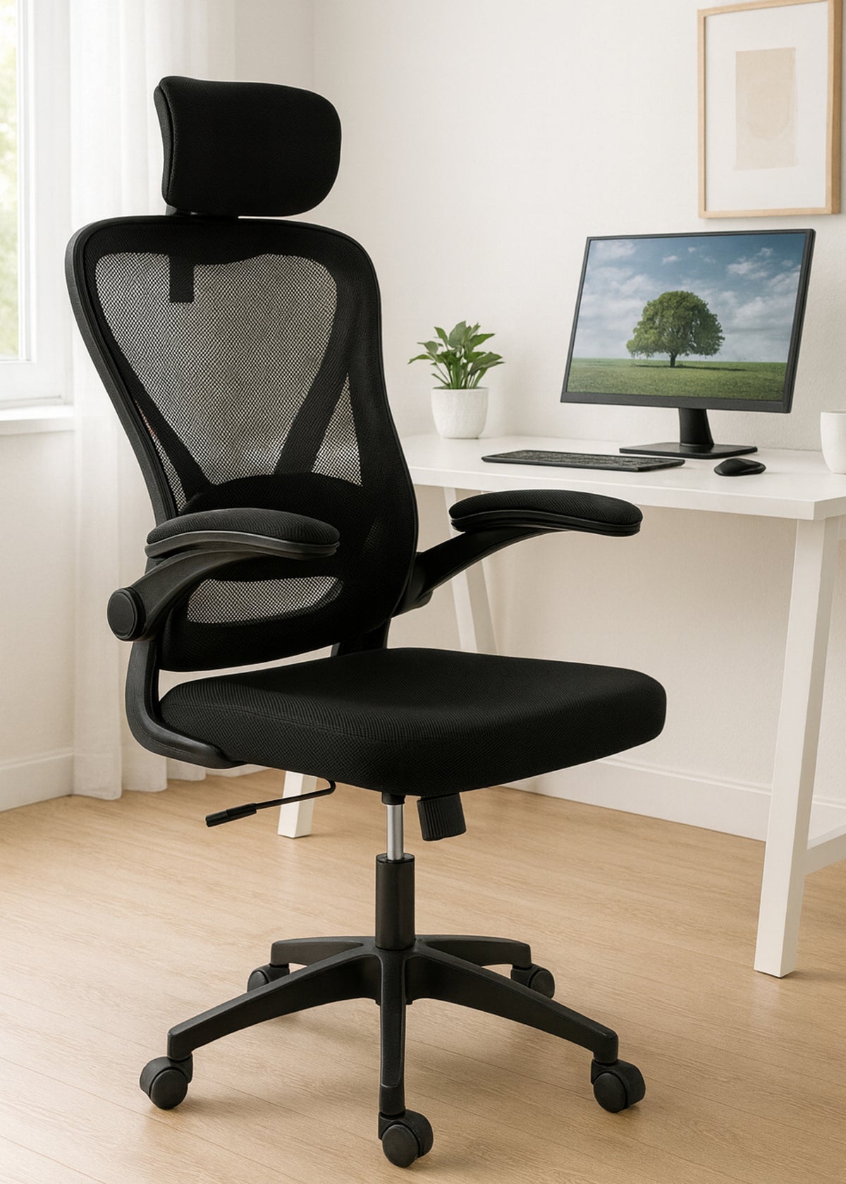 Litton Mesh Back Home Office Chair Black 1/2 Price Deal