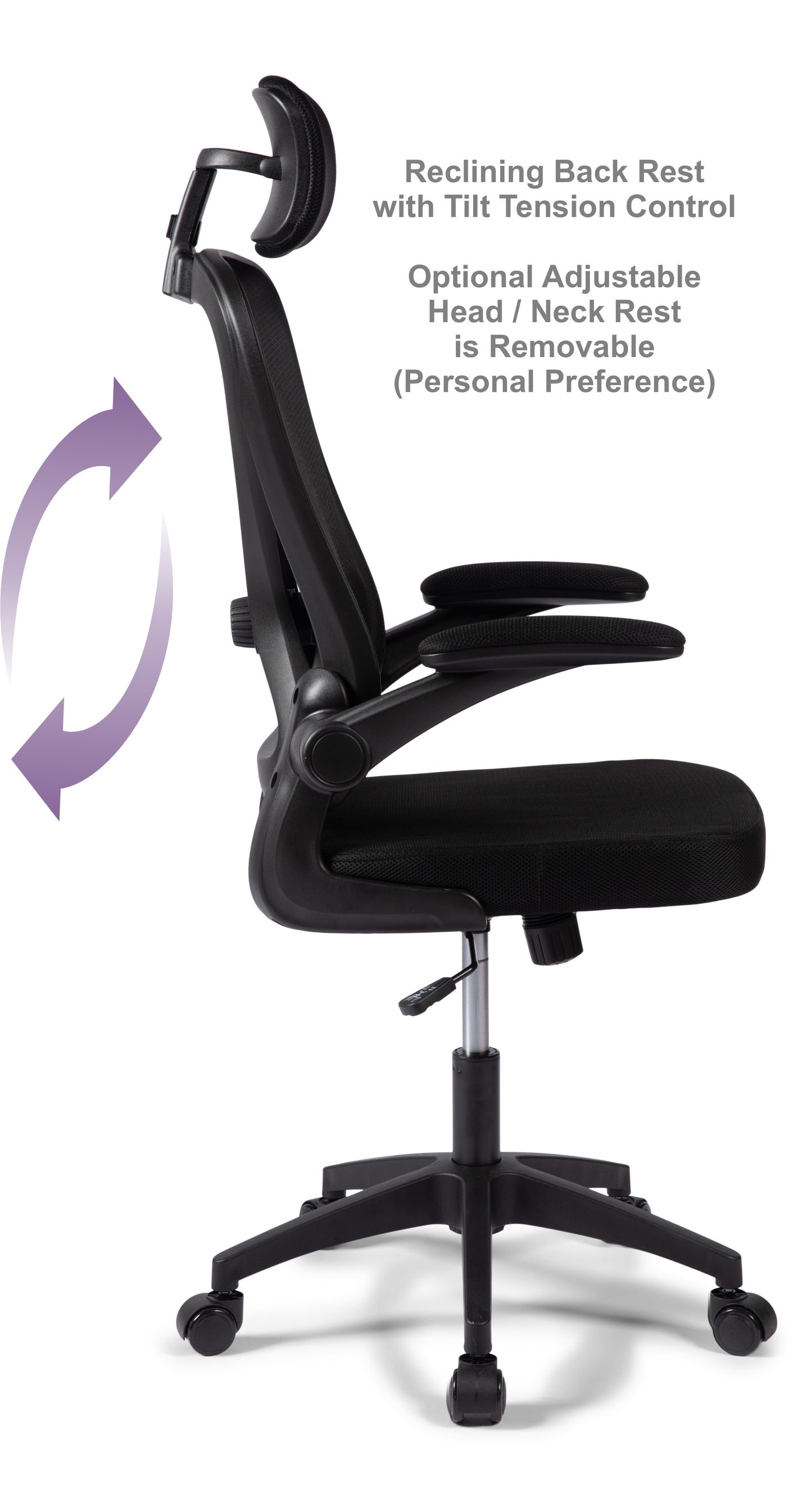 Litton Mesh Back Home Office Chair Black 1/2 Price Deal