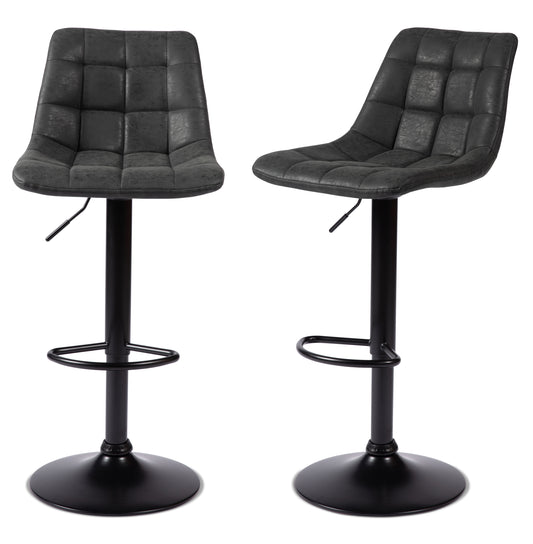 2 Nova Bar Stools Charcoal Grey 1/2 Price Deal
