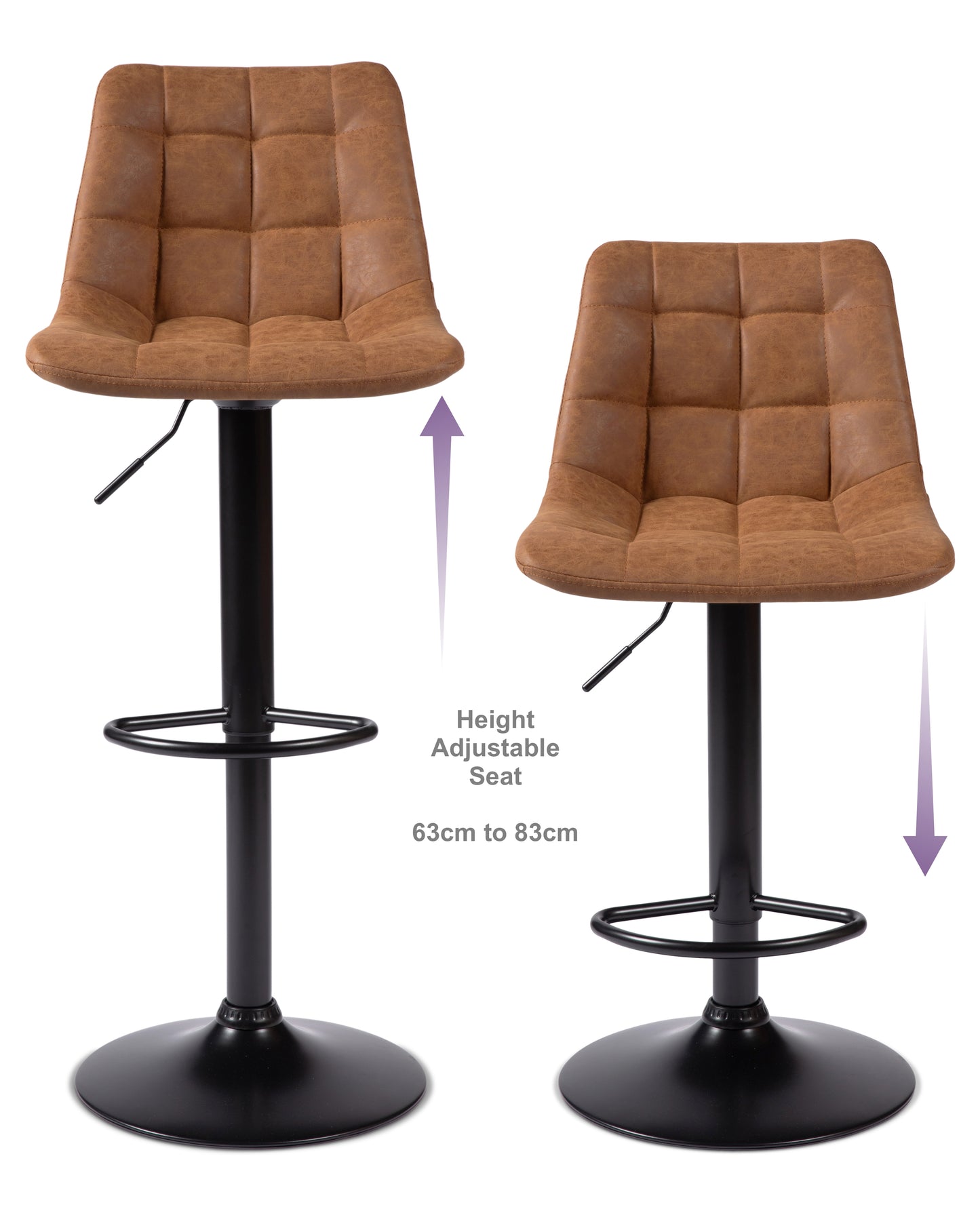 2 Nova Bar Stools Chestnut Brown 1/2 Price Deal