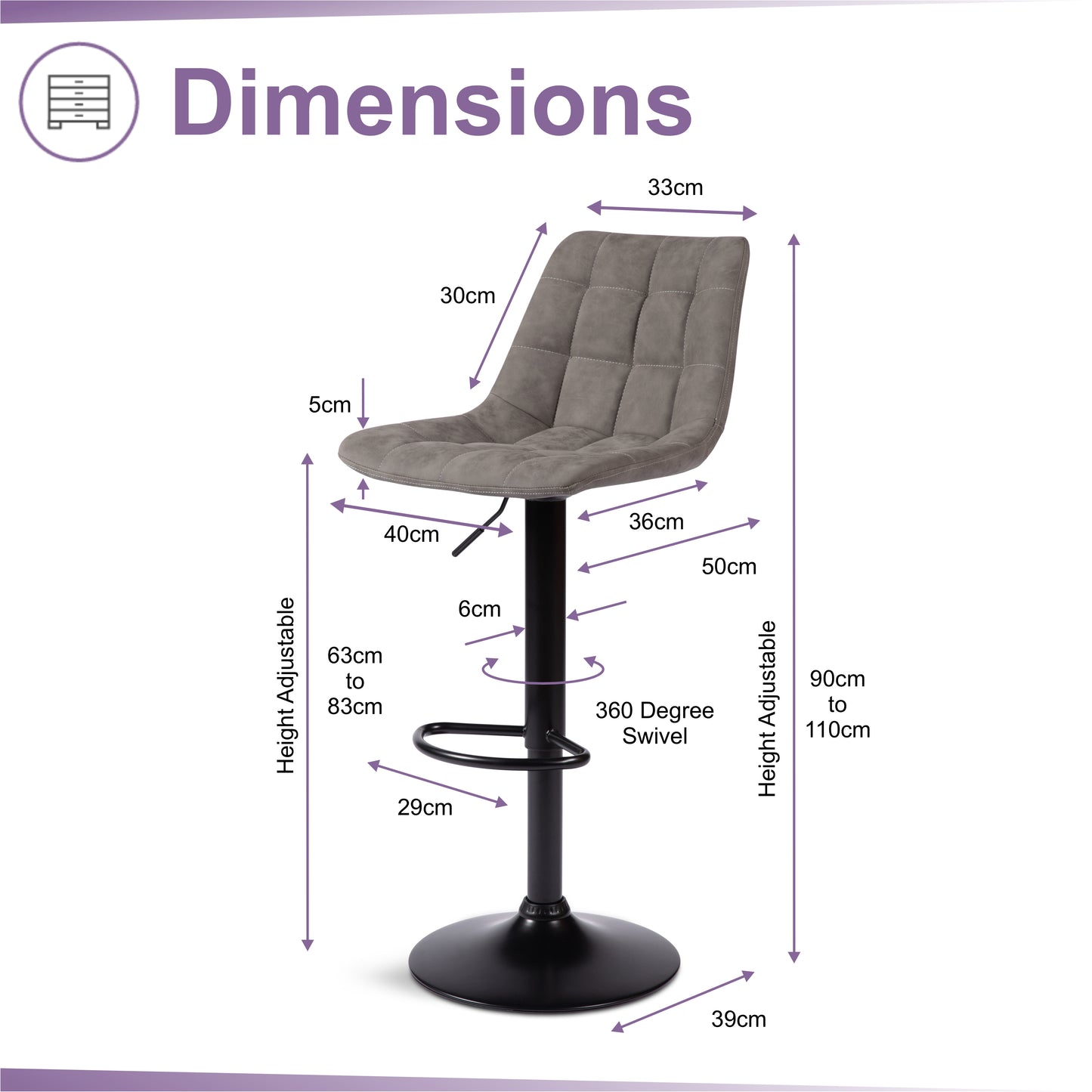 2 Nova Bar Stools Smoke Grey 1/2 Price Deal