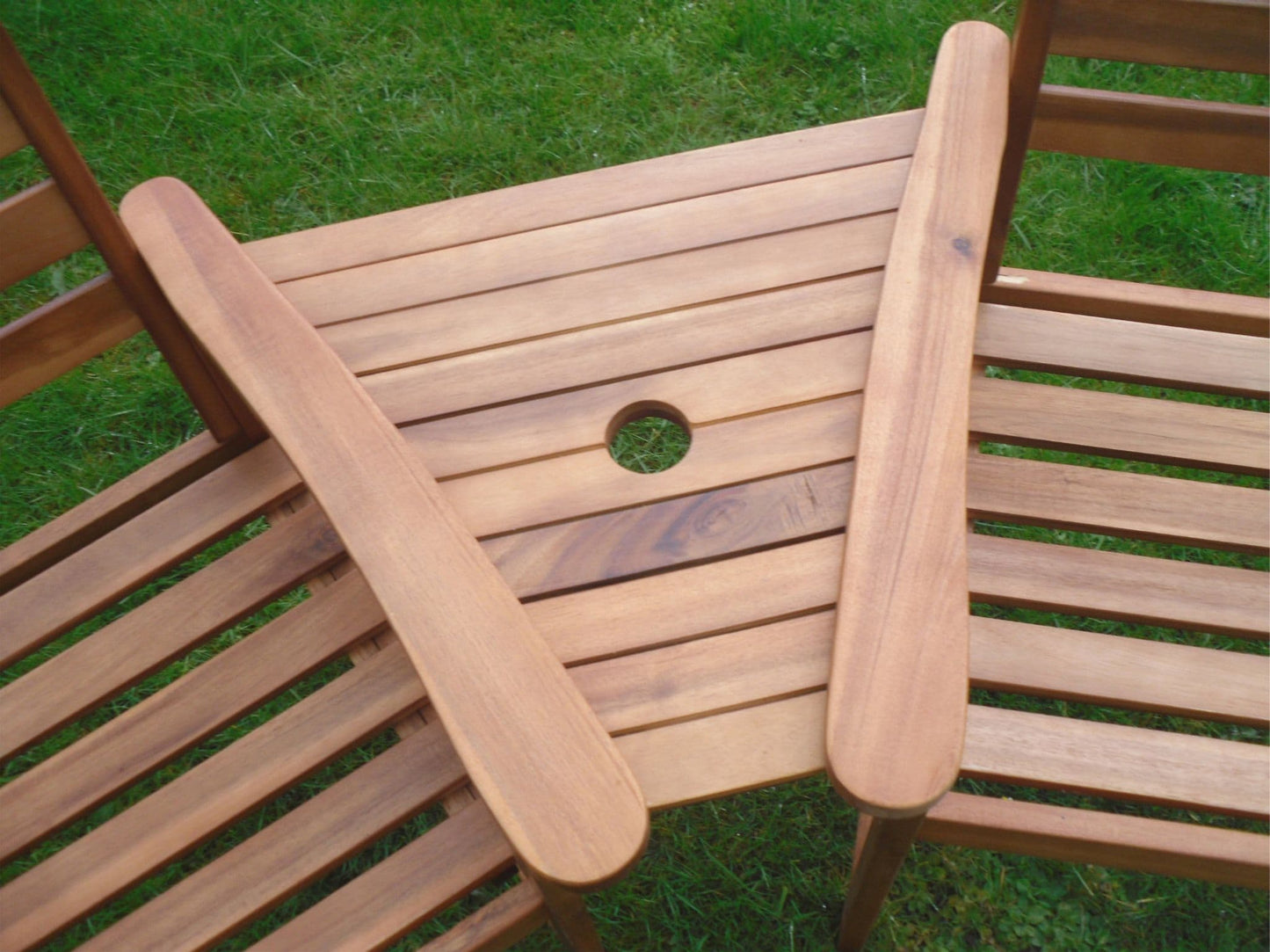 Ascot Hardwood Companion Set Garden Bench Detail