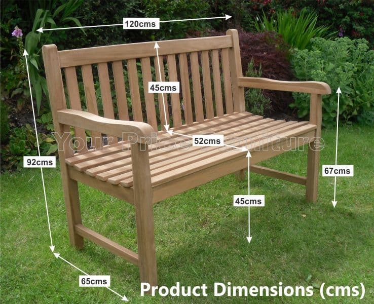 Java 2 Seat Teak Bench Dimensions