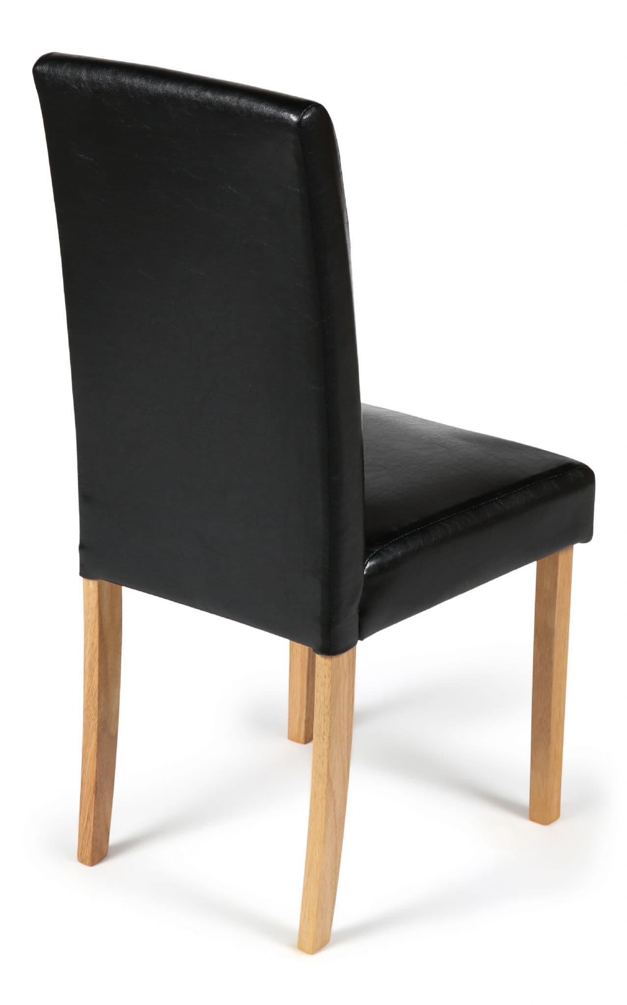 2 Torino Black Faux Leather Dining Chairs 1 2 Price Deal Sale Now