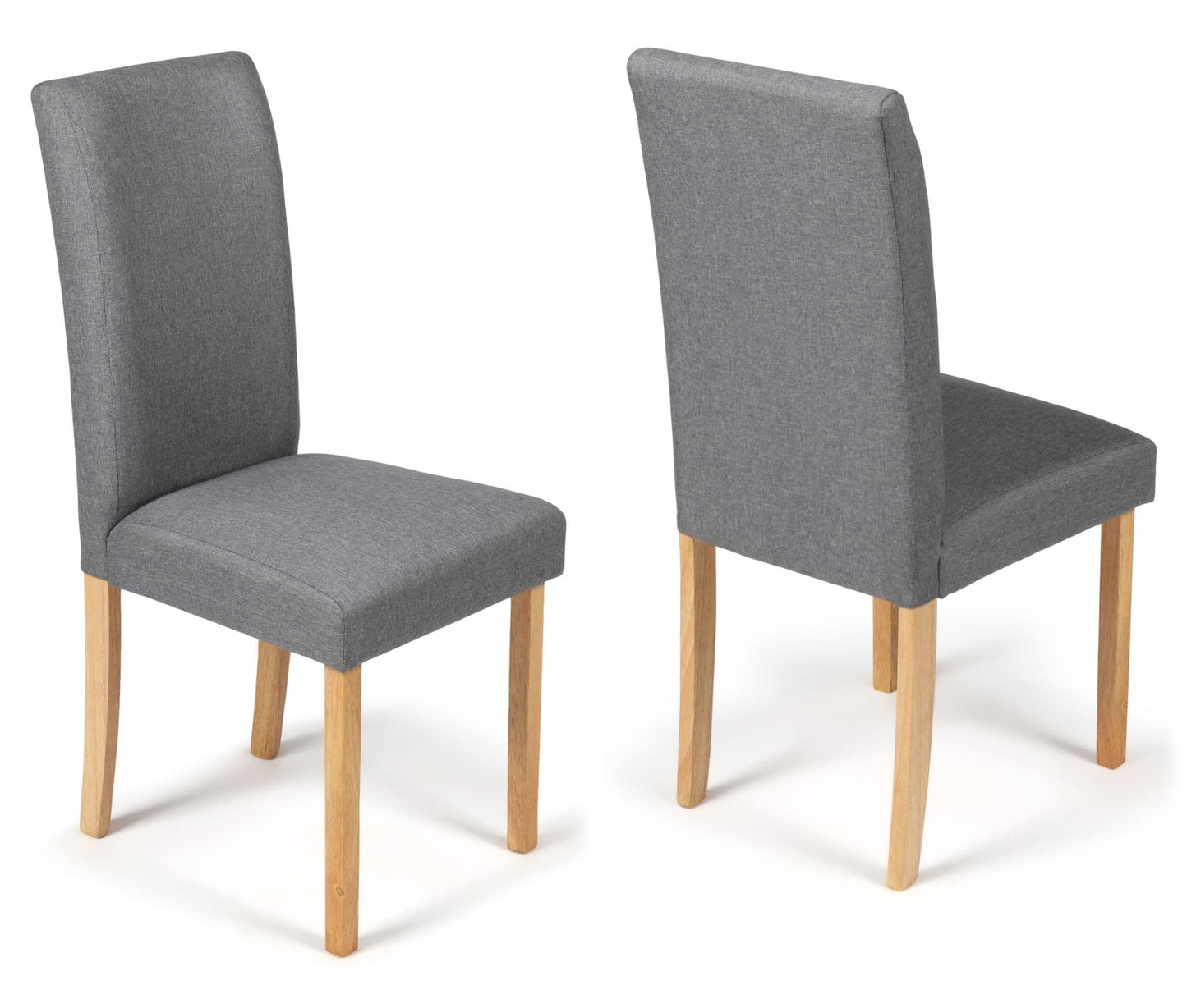 2 Grey Fabric Torino Dining Chairs