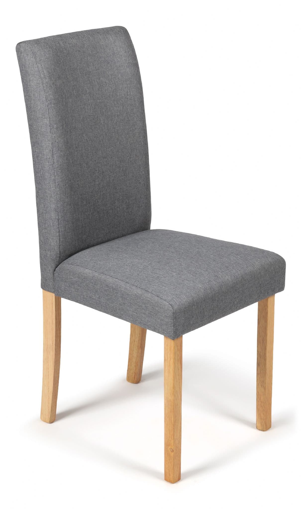 Grey Fabric Torino Dining Chairs Front View