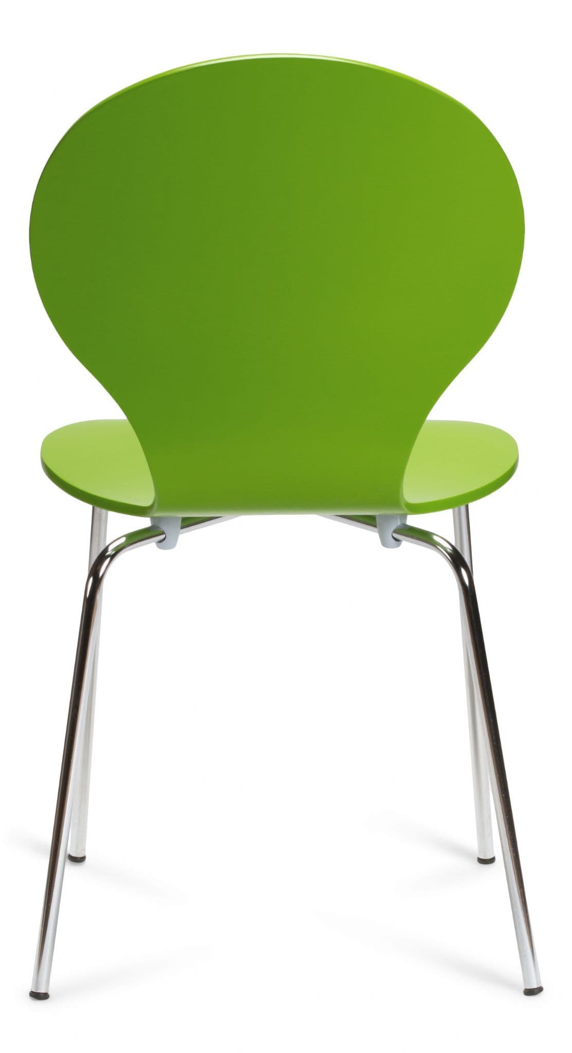Kimberley Green & Chrome Dining Chairs Rear View